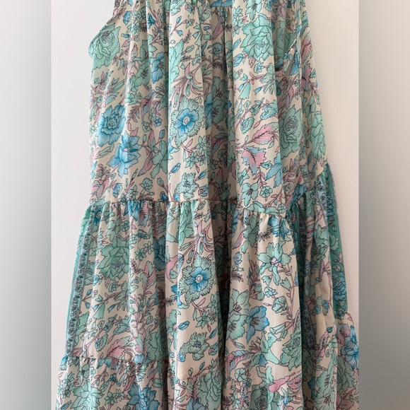 Paani Floral Maxi Dress in Green and Cream - Picture 7 of 7